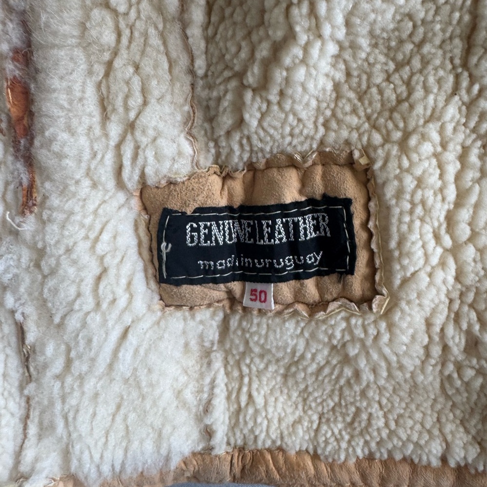 Vintage 1980s Real Shearling Blazer – Cream Fur Trim, Slim Fit, Size M - Picture 6 of 6
